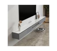 CJHFR472SG Consola Multimedia Soporte Flotante for TV, Consola Multimedia montada en la Pared con Almacenamiento, Muebles de Sala de Estar, Estilo Moderno Centro de Entretenimiento(Grey,150x24x19cm)
