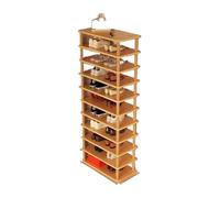 CJHFR472SG Independiente Zapatero Puerta De Casa Simple Multicapa Pequeño Dormitorio Estrecho Zapatero Estanteria Zapatos(Bruin)