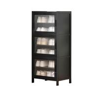 CJHFR472SG Independiente Zapatero Puerta Hogar Gran Capacidad Entrada Zapatero Organizador Ahorro de Espacio Simple Madera Maciza Estanteria Zapatos(6 Layers)