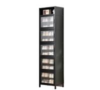 CJHFR472SG Independiente Zapatero Puerta Hogar Gran Capacidad Entrada Zapatero Organizador Ahorro de Espacio Simple Madera Maciza Estanteria Zapatos(11 Layers)