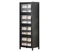 CJHFR472SG Independiente Zapatero Puerta Hogar Gran Capacidad Entrada Zapatero Organizador Ahorro de Espacio Simple Madera Maciza Estanteria Zapatos(8 Layers)