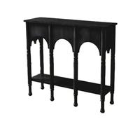 CJHFR472SG Inicio Mesa Consola Moderna de Mediados de Siglo, Mesa Auxiliar Decorativa Moderna de 39 Pulgadas for Entrada, Sala de Estar Detrás del sofá(Negro)