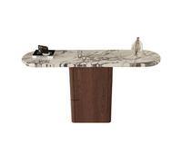 CJHFR472SG Inicio Mesa de Consola Moderna, Mesa de Entrada Estrecha de 47,24 Pulgadas con Tablero de mármol sintético, Mesa Auxiliar de Madera contemporánea Detrás del sofá