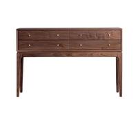 CJHFR472SG Inicio Mesa de Entrada de Nogal Negro, Consola Moderna de Mediados de Siglo con 4 cajones, Mesa Auxiliar, Mesa de sofá, for Sala de Estar, Entrada y Dormitorio Detrás del sofá(Grande)
