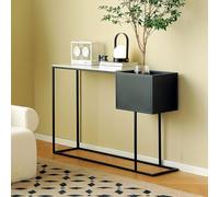 CJHFR472SG Inicio Mesa de Entrada Moderna, Mesa Auxiliar Estrecha for sofá con Tablero de mármol sintético, Mesa Consola for Sala de Estar, Pasillo y Dormitorio Detrás del sofá(Grande)