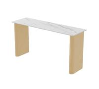 CJHFR472SG Mesa de Bar de losa de Roca con Patas de Metal for Uso Comercial, Rectangular, for balcón, Cocina, Comedor y mostrador.(Gold)