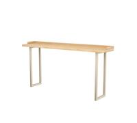CJHFR472SG Mesa de Bar de Madera con balcón Lateral, Mesa Alta Larga, Marco de Metal Resistente for Sala de Estar y Fiestas.(140 * 40 * 105cm)