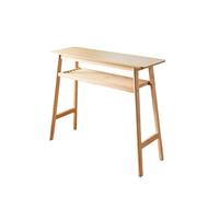 CJHFR472SG Mesa de Bar de Madera de Doble Capa for el hogar, Sencilla, for balcón, Sala de Estar, Tienda de té con Leche, Mesa Larga, Estrecha y Alta con Patas