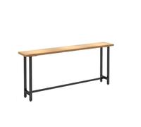 CJHFR472SG Mesa de Bar de Pared de Hierro Forjado Retro, Sencilla, Estrecha, Larga, con Patas Altas, de Madera, for Cocina y Comedor(Medio)