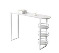 CJHFR472SG Mesa de Bar de Placa de Roca for el hogar con Marco de Metal, Mesa Alta divisoria for Sala de Estar for Espacios Estrechos(140 * 45 * 105cm)
