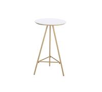 CJHFR472SG Mesa de Bar Moderna de Hierro pequeña, Mesa Alta de mármol for el hogar y el Ocio, Ideal for Espacios Estrechos.(Blanco)