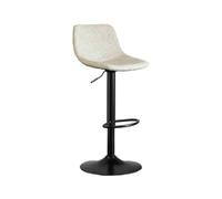 CJHFR472SG Moderna Inicio Comedor Bar Isla Sillas de mostrador Taburetes de Bar Sencillos Taburetes Altos elevables giratorios Sillas de cafetería Sillas de Bar(Blanco)