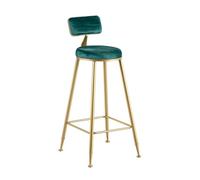 CJHFR472SG Moderna Juego de 2 taburetes de Bar de Hierro Verde for Uso doméstico, Estilo Informal, for Restaurante, Bar y sillas Altas. Sillas de Bar