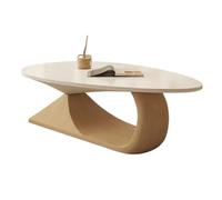 CJHFR472SG Moderna Juego de Mesa de Centro Redonda Minimalista Moderna de Madera Maciza y Tablero de Piedra, diseño Que Ahorra Espacio for Salas de Estar pequeñas Muebles de Salon