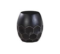CJHFR472SG Moderna Mesa Auxiliar con Forma de Tambor, Totalmente montada, Mesa de Centro pequeña, mesita de Noche y mesita de Noche, for Sala de Estar y Dormitorio Muebles de Salon(Negro)