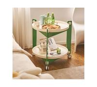 CJHFR472SG Moderna Mesa Auxiliar de Almacenamiento con Carrito rodante utilitario de 2 Niveles con Tablero extraíble for organización de Cocina, hogar, Oficina, 22 x 25 Pulgadas Muebles de Salon