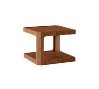 CJHFR472SG Moderna Mesa Auxiliar de Madera Maciza, Mesa pequeña, Adecuada for Sala de Estar, Dormitorio, Tienda de té con Leche, cafetería, Mesa Redonda pequeña. Muebles de Salon(Bruin)