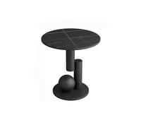 CJHFR472SG Moderna Mesa Auxiliar, Mesa de Centro Pequeña de Metal sobre Bandeja Adecuada for Hogar, Comedor o Sala de Estar Mesas de Centro for Cafeterías y Estudios Muebles de Salon(Negro)