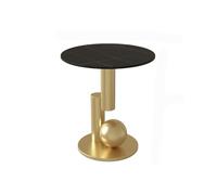 CJHFR472SG Moderna Mesa Auxiliar, Mesa de Centro Pequeña de Metal sobre Bandeja Adecuada for Hogar, Comedor o Sala de Estar Mesas de Centro for Cafeterías y Estudios Muebles de Salon(Gold)