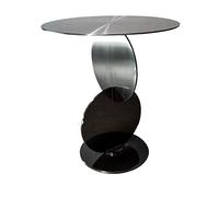 CJHFR472SG Moderna Mesa Auxiliar Redonda pequeña, Mesa Auxiliar de Metal Moderna, mesita de Noche, Mesa de Centro for Sala de Estar, Dormitorio y sofá, 18.8 x 21.6 Pulgadas Muebles de Salon