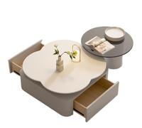 CJHFR472SG Moderna Mesa de Centro Minimalista con Forma de Flor for Sala de Estar, diseño Moderno for hogares pequeños Muebles de Salon