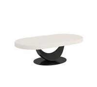 CJHFR472SG Moderna Mesa de Centro Ovalada de Madera for Sala de Estar, Muebles for Espacios pequeños, Mesa de Centro de Madera Maciza for Uso doméstico Muebles de Salon(120cm)