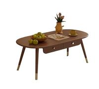 CJHFR472SG Moderna Mesa de Centro Ovalada de Madera Maciza for Salas de Estar pequeñas, diseño Moderno de Lujo, Mesa de té compacta for el hogar o el balcón, Estilo Minimalista Muebles de Salon