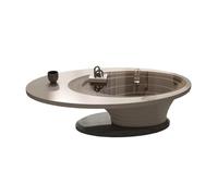 CJHFR472SG Moderna Mesa de Centro Ovalada Minimalista Moderna for Sala de Estar, diseño Creativo, Mesa de té for el hogar Que Ahorra Espacio for Apartamentos pequeños Muebles de Salon(120cm)