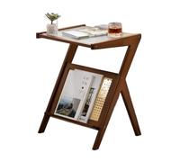 CJHFR472SG Moderna Mesa de Centro pequeña con Almacenamiento, estación de té móvil for Salas de Estar, diseño Moderno y Minimalista for Juegos de té y Servicio Muebles de Salon(Bruin,55cm)