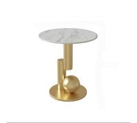 CJHFR472SG Moderna Mesa de Centro pequeña Redonda de Metal, Mesa Auxiliar for sofá, for Sala de Estar, Dormitorio, Mesa de Esquina for sofá de Hotel, mesita de Noche Muebles de Salon(Gold)
