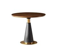 CJHFR472SG Moderna Mesa de Comedor Circular de Madera for 2-4 Personas, con Base de Metal, for Sala de Estar, Desayuno y Mesa de Centro pequeña. Muebles de Salon