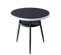 CJHFR472SG Moderna Mesa de Comedor Circular Moderna, Mesa de Centro con Espacio de Almacenamiento, Mesa de conferencias for pequeñas Empresas Muebles de Salon