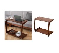 CJHFR472SG Moderna mesa de té móvil de madera con varios lados, armario lateral de sofá con ruedas, mesa auxiliar pequeña para sala de estar, mesita de noche, mesa de ventana simple