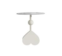 CJHFR472SG Moderna Mini mesita de Noche portátil Redonda de Metal, mesita de Noche Creativa for Uso en el hogar, el balcón o la Sala de Estar Muebles de Salon(Blanco)