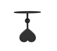CJHFR472SG Moderna Mini mesita de Noche portátil Redonda de Metal, mesita de Noche Creativa for Uso en el hogar, el balcón o la Sala de Estar Muebles de Salon(Negro)