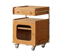 CJHFR472SG Moderna Mueble Lateral móvil for Sala de Estar, Varios carritos Laterales for sofá, mesita de Noche móvil de Madera de Cerezo Muebles de Salon