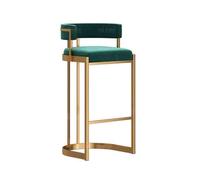 CJHFR472SG Moderna Recepción Cocina Luz Lujo Sensación Premium Isla Mesa Taburetes Altos Respaldo Hogar Cajero Taburetes de Bar Especiales Sillas de Bar(Green)