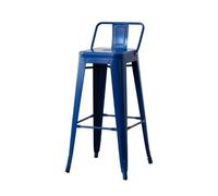 CJHFR472SG Moderna Silla Alta de Estilo Industrial, Barril de Gasolina, Hierro, Barra Decorativa, taburetes de Bar de Estilo Retro, taburetes de Restaurante Sillas de Bar(Blue)
