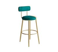 CJHFR472SG Moderna Silla Alta de Lujo a la Moda, Bar nórdico, Restaurante, Tienda de postres, mostrador Alto, Taburete Alto con Respaldo Sillas de Bar(Green,Medio)