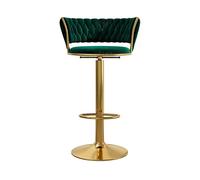 CJHFR472SG Moderna Silla Alta giratoria for recepción de Bar doméstico, Taburete Alto Ajustable con Respaldo (65-80cm) Sillas de Bar(Green)