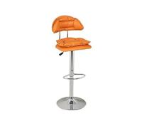 CJHFR472SG Moderna Silla Alta Ligera de Lujo for el hogar, Silla Moderna y Creativa, Suave, con Barra elevadora, giratoria Simple Sillas de Bar(Orange)