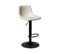 CJHFR472SG Moderna Silla De Bar Giratoria Restaurante Moderno Cafetería Silla De Mesa Isla Respaldo Simple Silla De Comedor De Pie Alto Se Puede Levantar (60-80 Cm) Sillas de Bar(Blanco)