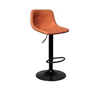 CJHFR472SG Moderna Silla De Bar Giratoria Restaurante Moderno Cafetería Silla De Mesa Isla Respaldo Simple Silla De Comedor De Pie Alto Se Puede Levantar (60-80 Cm) Sillas de Bar(Orange)