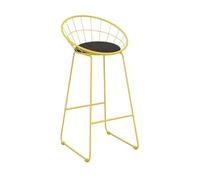 CJHFR472SG Moderna Silla de Bar Grande de Hierro, Sencilla, for Cocina, Bar, Leche, té, Tienda, hogar, Silla Alta, Multicolor Opcional Sillas de Bar(Yellow)