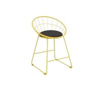 CJHFR472SG Moderna Silla de Bar pequeña de Hierro, Sencilla, for Cocina, Bar, Tienda de té con Leche, Silla Alta for el hogar, Multicolor Opcional Sillas de Bar(Yellow)