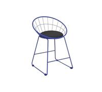 CJHFR472SG Moderna Silla de Bar pequeña de Hierro, Sencilla, for Cocina, Bar, Tienda de té con Leche, Silla Alta for el hogar, Multicolor Opcional Sillas de Bar(Blue)
