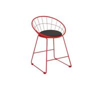 CJHFR472SG Moderna Silla de Bar pequeña de Hierro, Sencilla, for Cocina, Bar, Tienda de té con Leche, Silla Alta for el hogar, Multicolor Opcional Sillas de Bar(Red)