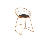 CJHFR472SG Moderna Silla de Bar pequeña de Hierro, Sencilla, for Cocina, Bar, Tienda de té con Leche, Silla Alta for el hogar, Multicolor Opcional Sillas de Bar(Orange)