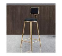 CJHFR472SG Moderna Silla de Comedor de cafetería Silla de Ocio con pies Altos y Respaldo Silla de Bar con cojín de Cuero de PU Sillas de Bar(Negro)