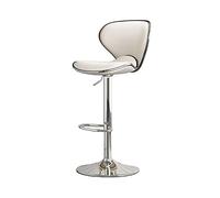 CJHFR472SG Moderna Silla de Comedor Taburete de Bar de recepción Taburete de Bar Moderno y Simple Silla Trasera Altura Ajustable (61-81 cm) Sillas de Bar(Blanco)